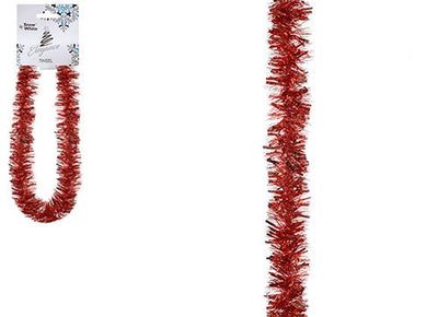 RED 2MTR THICK AND THIN TINSEL