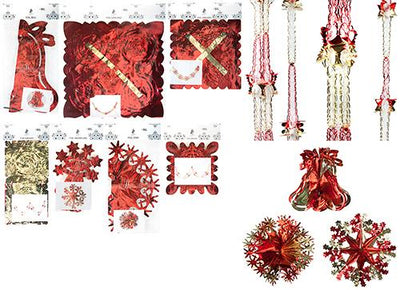 RED/GOLD 7 ASST. STYLES FOIL DECORATION