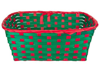 25CM X 30CM BAMBOO XMAS BASKET