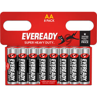 EVEREADY 8 PACK AA SUPER ZINC BATTERIES