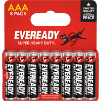 EVEREADY 8 PACK AAA SUPER ZINC BATTERIES
