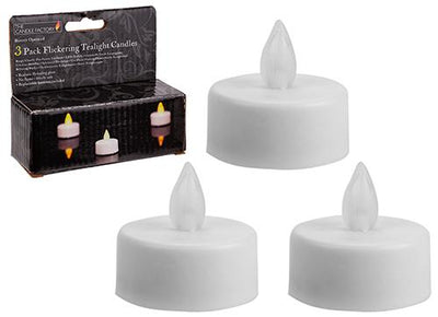 PACK OF 3 FLICKERING TEALIGHTS