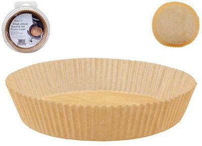 PACK OF 40 20CM ROUND AIR FRYER LINERS