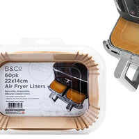 60 PACK 22CM X 14CM AIR FRYER LINERS
