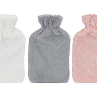 ASST. COLOURS 2LTR HOT WATER BOTTLE WITH COVER