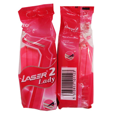 10 PACK LADIES LASER RAZORS