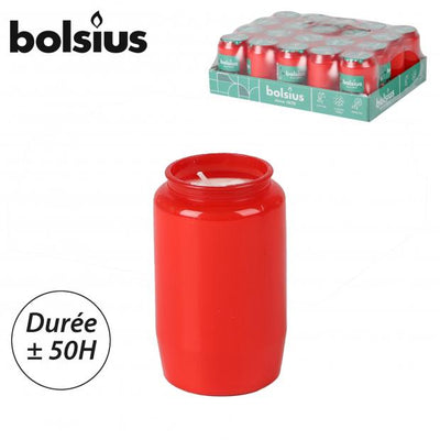 RED PLASTIC 50 HOUR GRAVE CANDLE