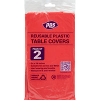 2 PACK RED 54" X 54" TABLE COVERS