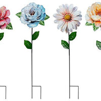 METAL FLOWERS 4 ASST. GARDEN STAKE&nbsp;