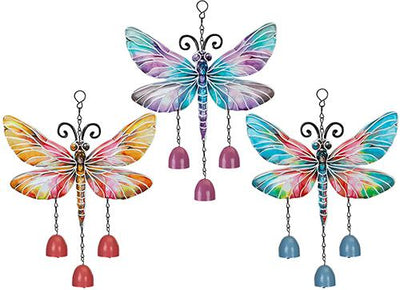 SHINY 3 ASST. DRAGONFLY WIND CHIME