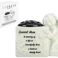 MEMORIAL GRAVE FLOWER POT MUM CHERUB