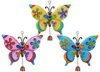 ASST. BRIGHT METAL BUTTERFLY WINDCHIME