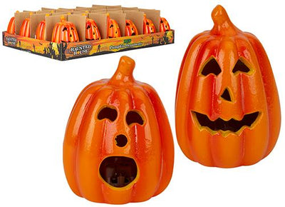 2 ASST. CERAMIC PUMPKIN ORNAMENT