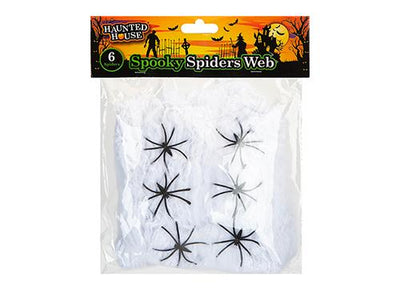 JUMBO SPIDERS WEB WITH 6 SPIDERS