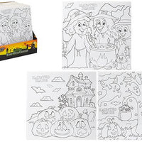 COLOUR YOUR OWN 25CM HALLOWEEN CANVAS