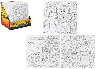 COLOUR YOUR OWN 25CM HALLOWEEN CANVAS