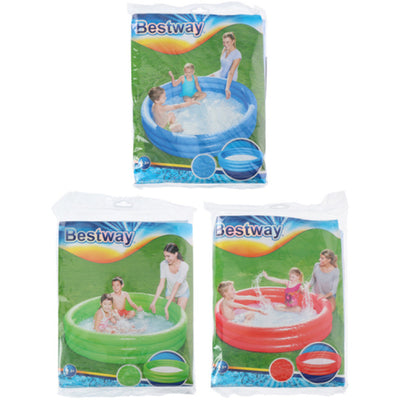 BESTWAY 152CM X 30CM ASST. COLOURS 3 RING POOL