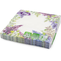 FLOWER DESIGN 20 PACK 3PLY NAPKINS