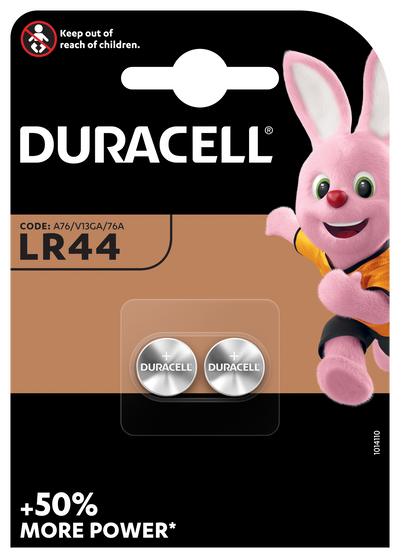 DURACELL PACK OF 2 LR44 BATTERIES