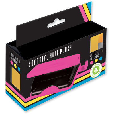 BRIGHT COLOURS SOFT TOUCH HOLE PUNCH