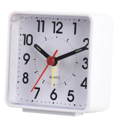 WHITE PLASTIC ALARM CLOCK
