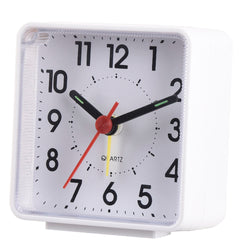 WHITE SQUARE B/OP ALARM CLOCK