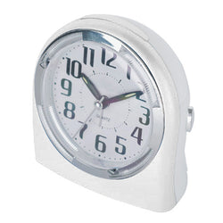 SWEEP MOVEMENT B/OP WHITE ALARM CLOCK
