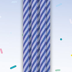 PACK OF 6 TALL PINK AND BLUE BIRTHDAY CANDLES