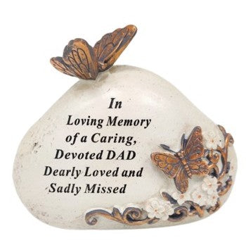 DAD 3D 17CM X 13CM BUTTERFLY STONE