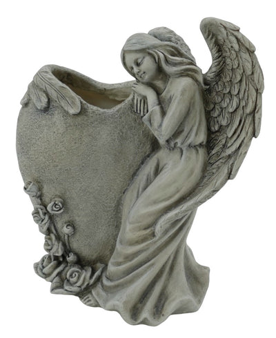 RESIN ANGEL 18.5CM X 23.5CM PLANT POT