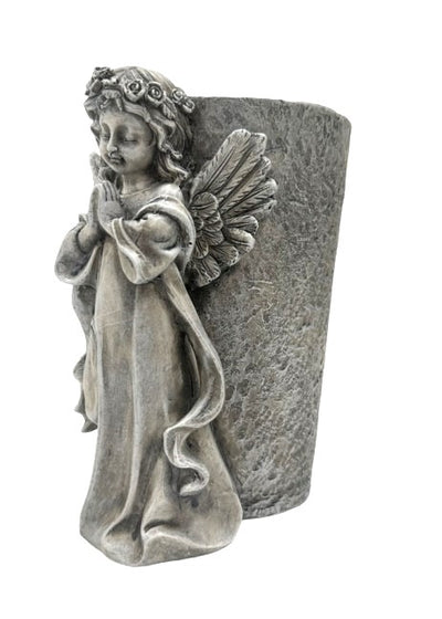 RESIN ANGEL PRAYING 15CM X 19CM FLOWER HOLDER