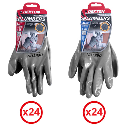 ASST. LARGE/EXTRA LARGE PLUMBERS GLOVES