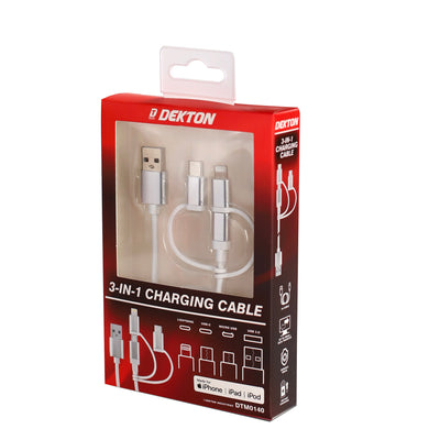 3 IN 1 CAR CHARGER CABLE WITH MFI