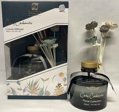 COSY CASHMERE 300ML FAUX GLOWERS LUXURY DIFFUSER