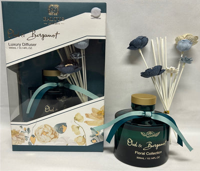 OUD AND BERGAMOT 300ML FAUX FLOWERS DIFFUSER