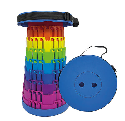 BLUE RAINBOW TELESCOPIC STOOL