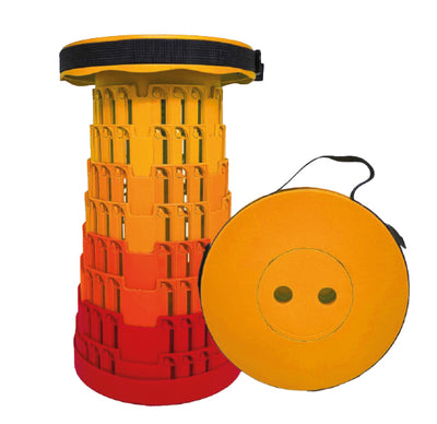 ORANGE  RED  TELESCOPIC STOOL