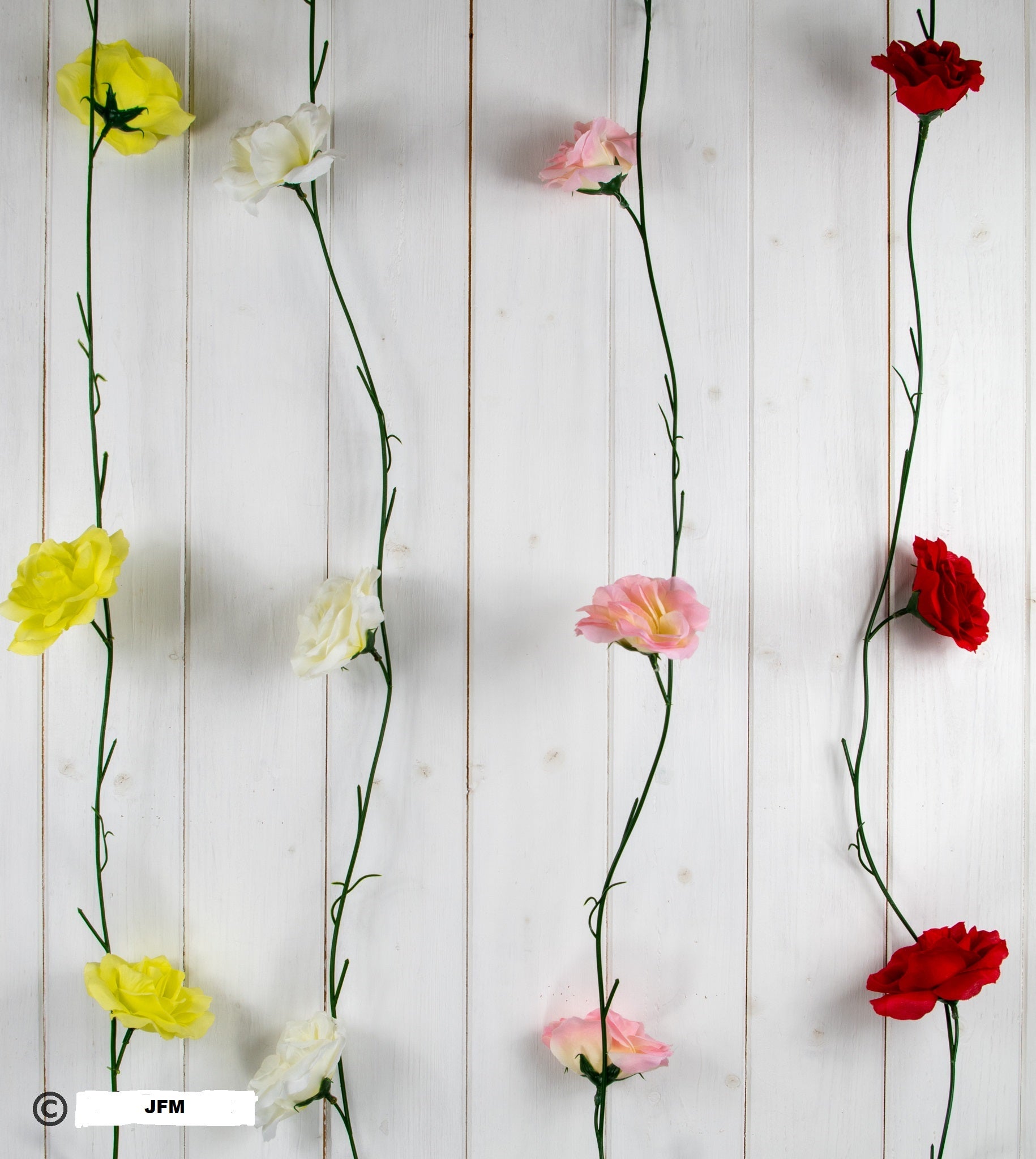 ASST. COLOURS 7 HEAD ROSE GARLAND - jfmdistributors