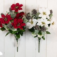 ASST. 10 HEAD CONE/POINSETTIA BUSH