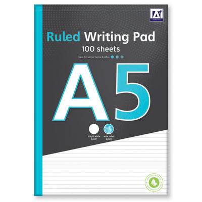 RULED 100 SHEET A5 WRITING PAD
