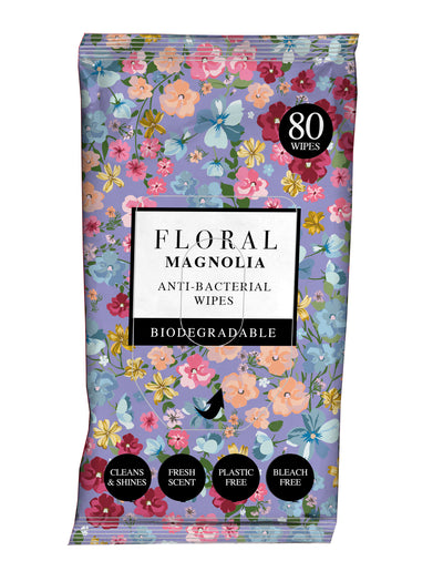 MAGNOLIA 430GM FLORAL ANTI BAC WIPES