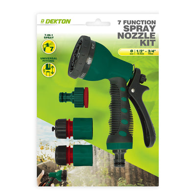 GARDEN HOSE 7 FUNCTION SPRAY NOZZLE KIT