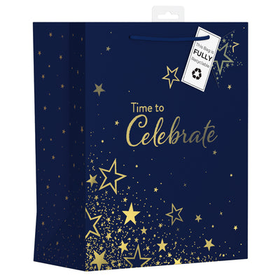 LARGE BLUE STARS GIFT BAG