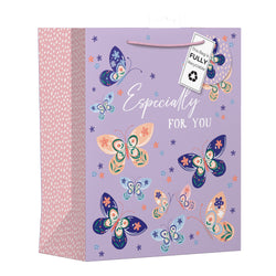 LARGE BUTTERFLY SWIRLS GIFT BAG