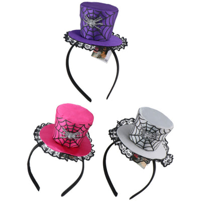 SPIDERWEB ASST. HALLOWEEN TOP HAT