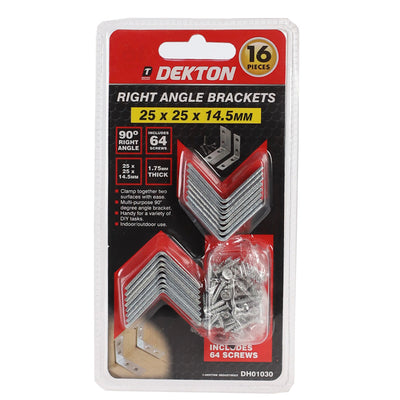 PACK OF 16 RIGHT ANGLE BRACKETS