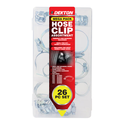 PACK OF 26 MIXED SIZES HOSE CLIPS