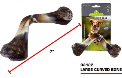 STRONG CURVED DOG BONE TOY