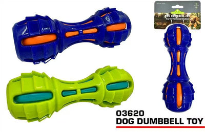 STRONG DURABLE DOG DUMBBELL TOY