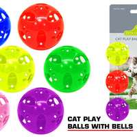 PACK OF CAT PLAY BALLS WITH BELLS
